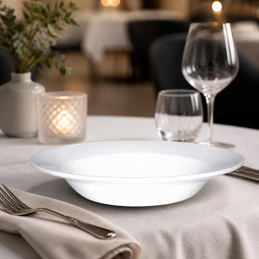 Commercial Rimmed Bowls 242mm Fine China 12 Pack