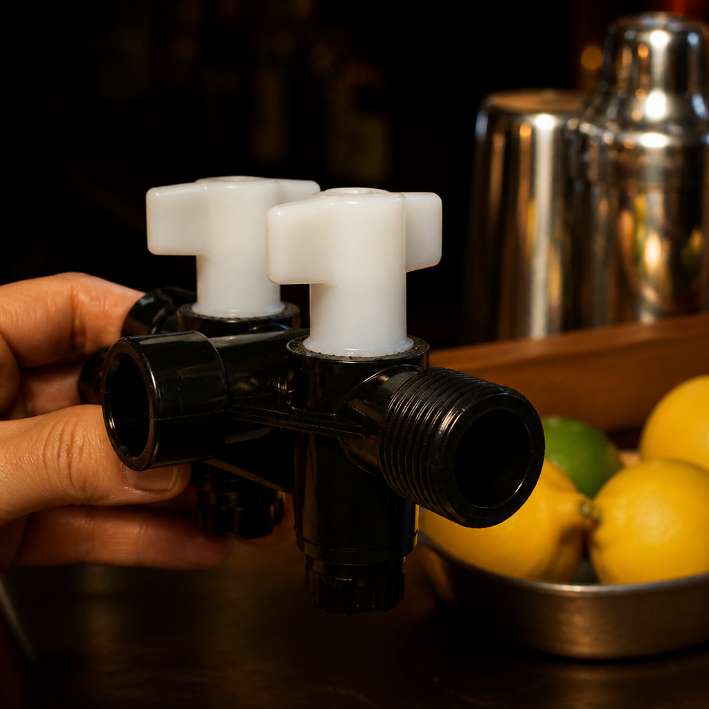 Commercial Double Y Tap for pub and cellar equipment