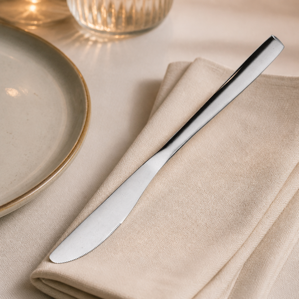 Set of 12 stainless steel commercial dessert knives