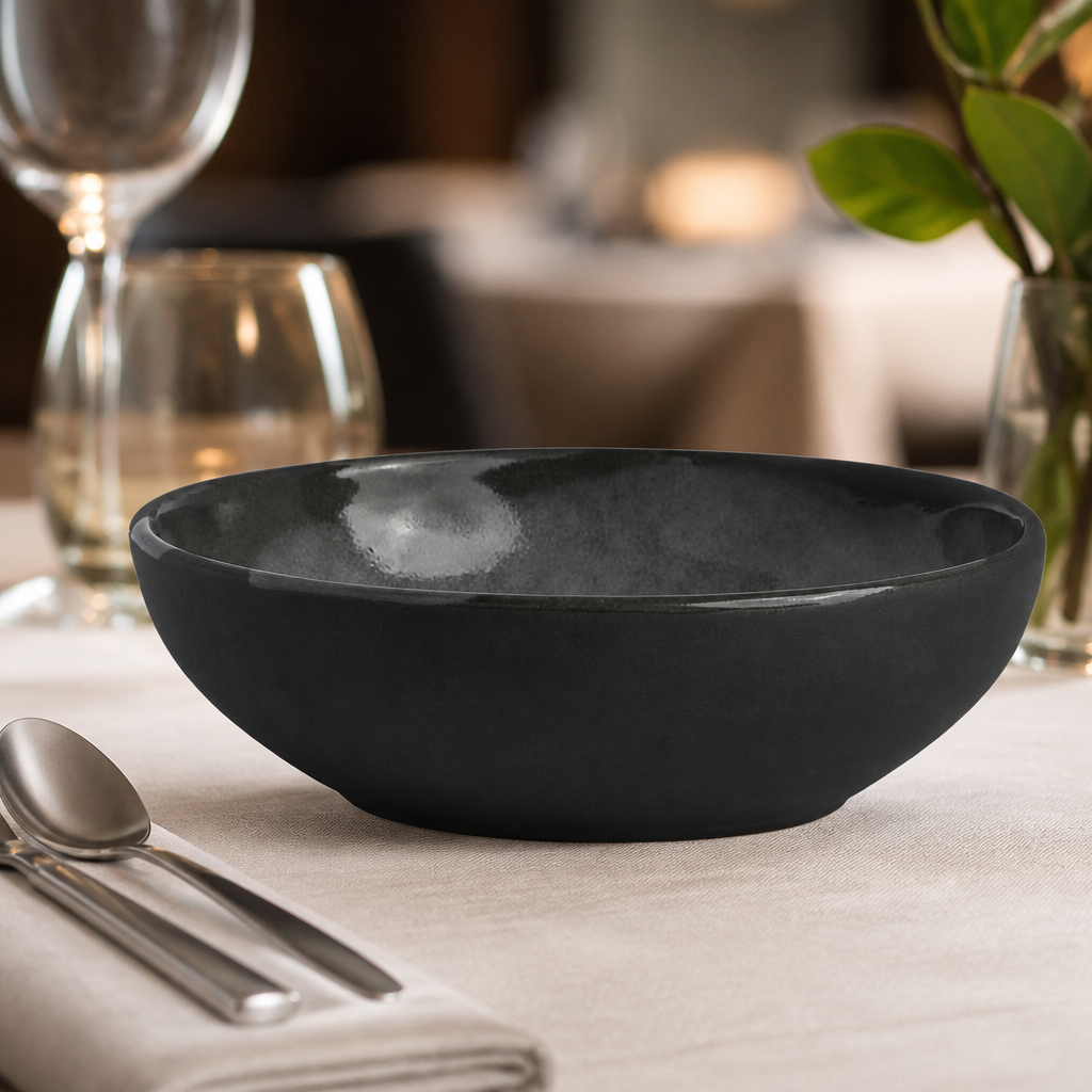 Commercial 197mm Grey Vitrified Stoneware Bowls 24 Pack