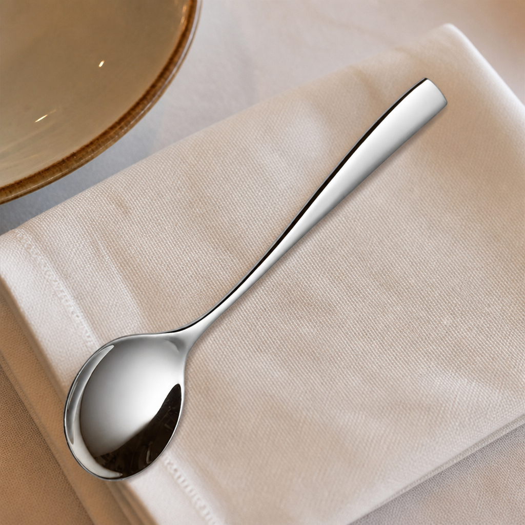 Commercial English Soup Spoons 12 Pack Stainless Steel Cutlery