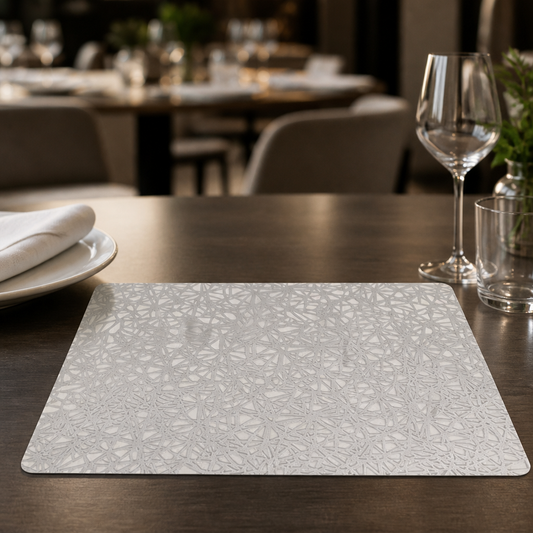 Commercial Silicone Placemats 305x406mm 12 Pack Silver Twine