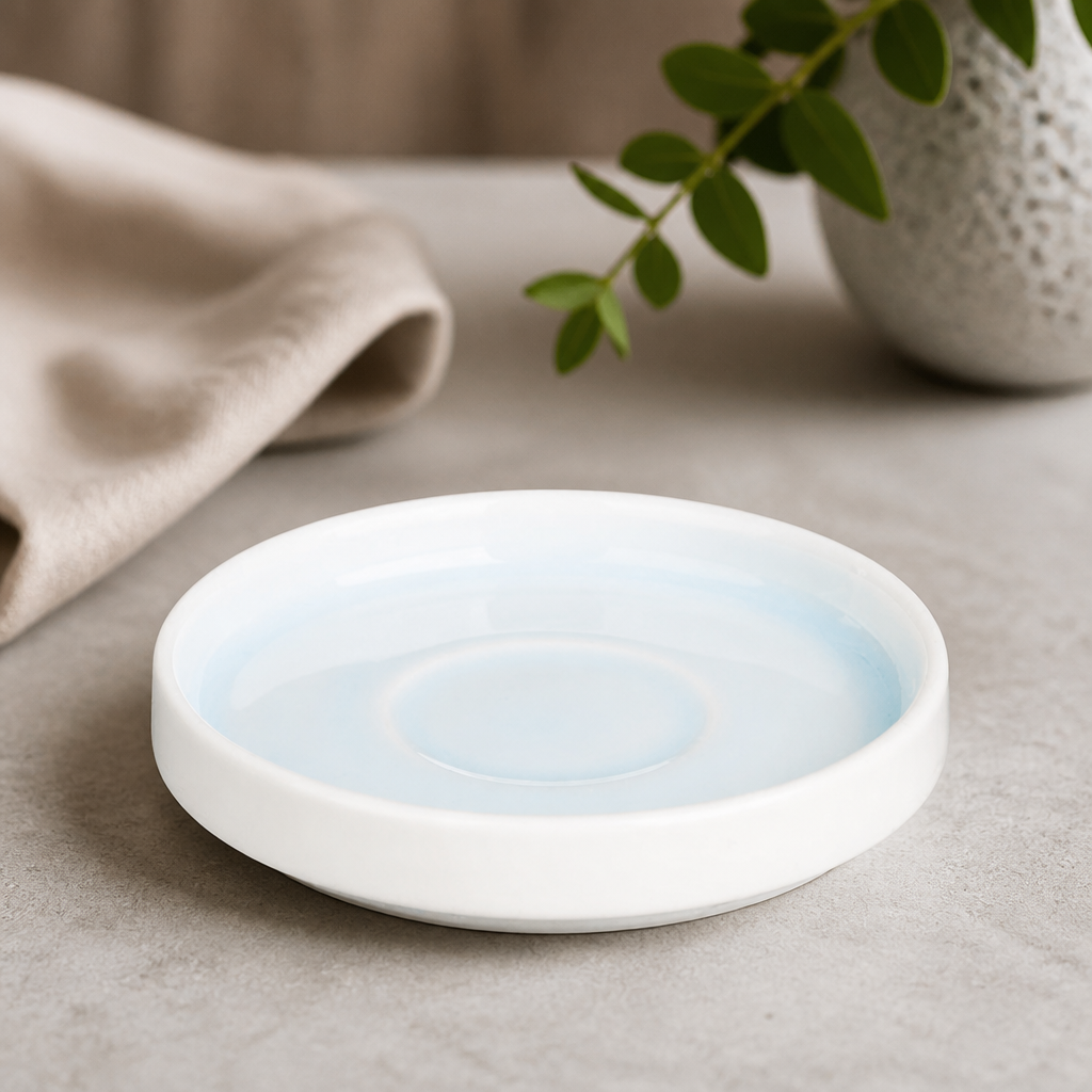Commercial Aqua Fondant Saucers 115mm Pack of 6