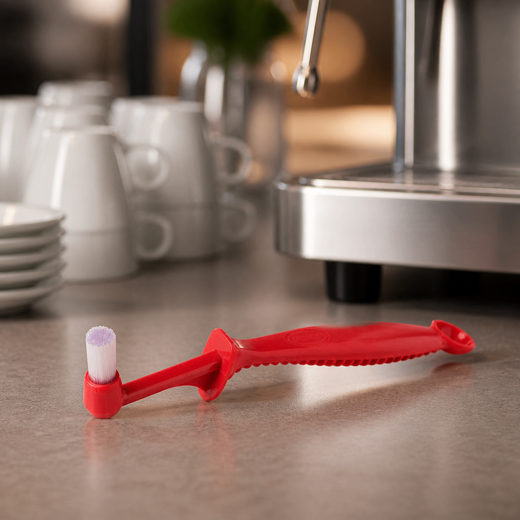 Commercial Espresso Cleaning Brush with Ergonomic Handle