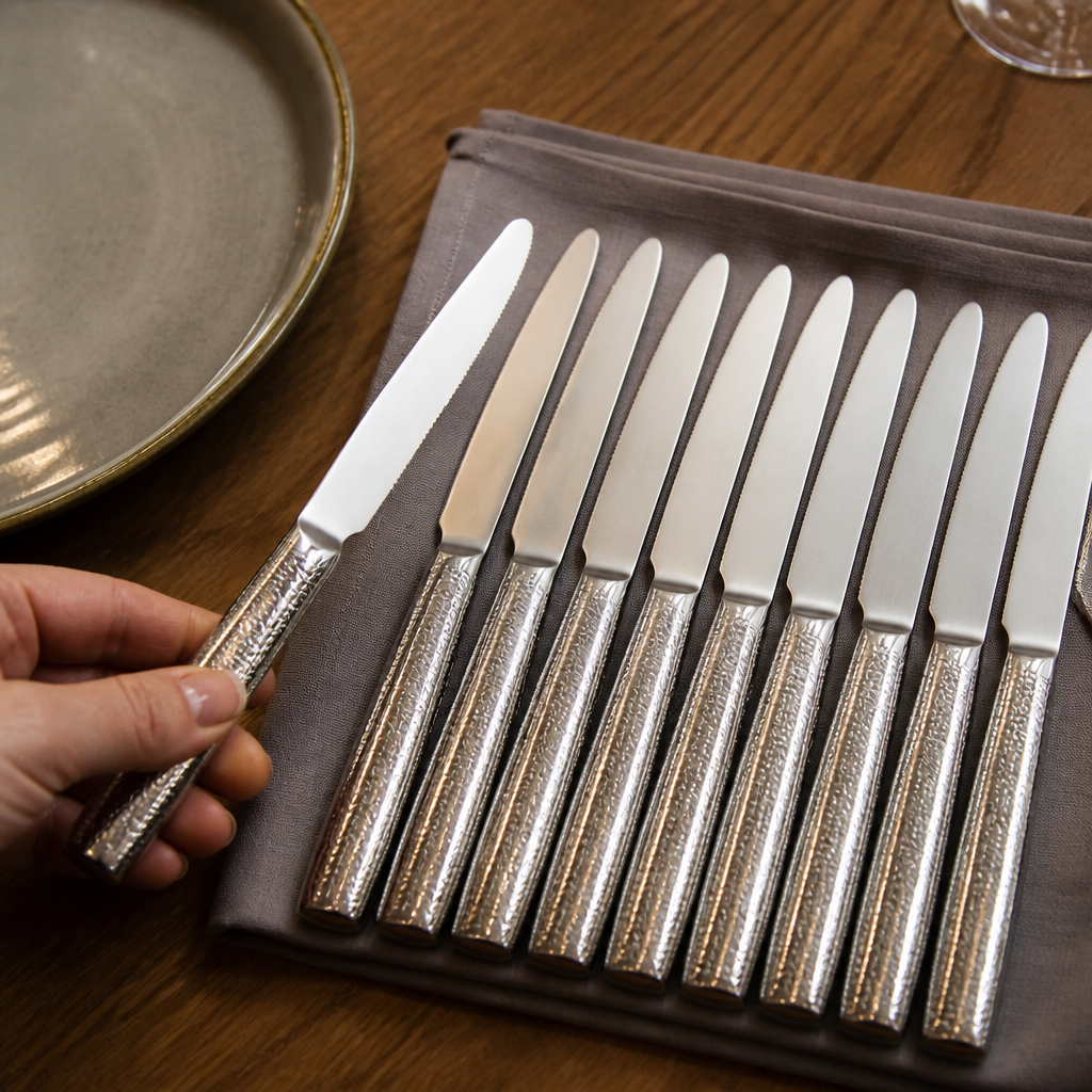Set of 12 commercial stainless steel steak knives