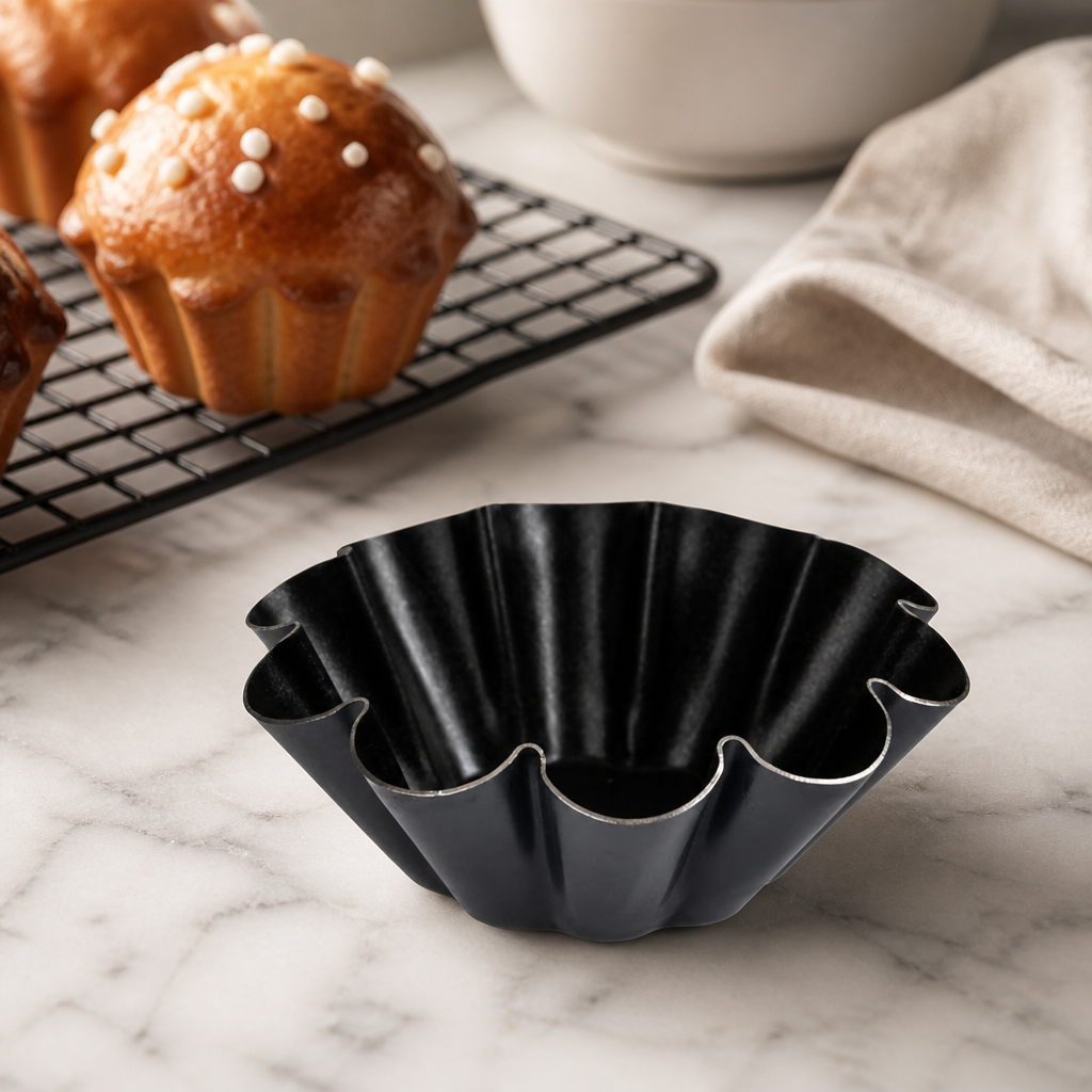 Commercial Non-Stick Mini Brioche Tin 75mm Pack of 12