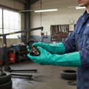 Premium Heavy Duty Nitrile Gloves 45cm for Maximum Forearm Protection, Size 9 with Slip-Resistant Grip