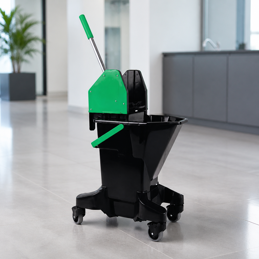 Commercial Mop Bucket and Wringer 16L Recycled Plastic Green