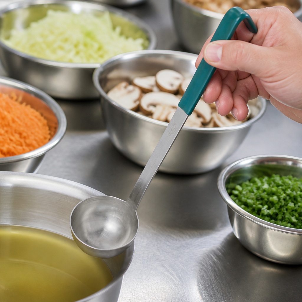 Commercial Heavy Duty Teal Ladle 177ml Colour Coded