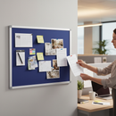 Professional Aluminium Frame Felt Noticeboard 3ft x 2ft with Fixing Kit for Document Display