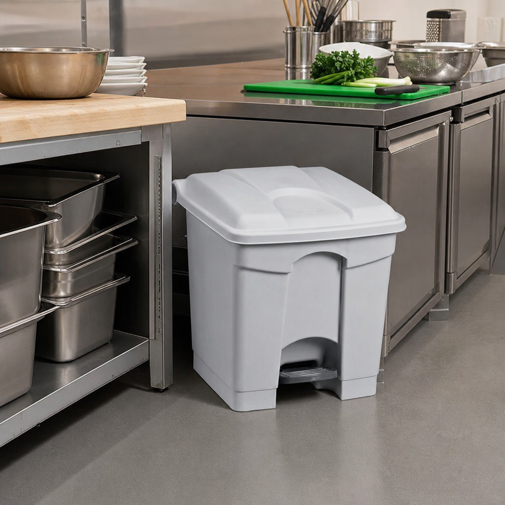 30L Plastic Pedal Food Waste Bin