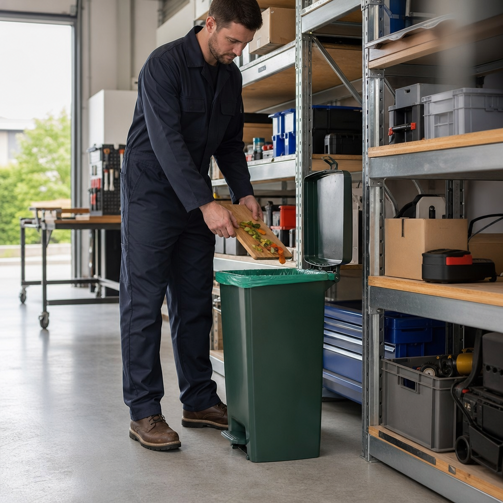 30L Plastic Pedal Food Waste Bin