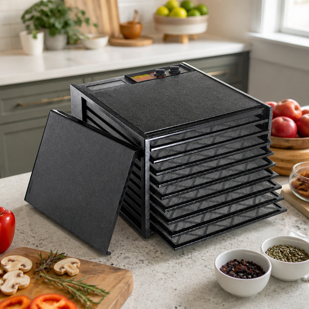 Commercial 9 Tray Dehydrator with Timer for Food Preservation