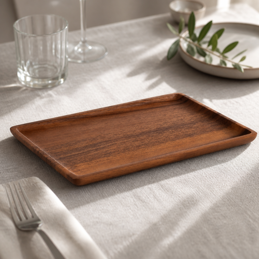 Commercial Acacia Wood Serving Board 250x170mm Rustic Design