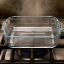 2 Ltr Commercial Glass Roasting Dish 210mm Microwave Safe