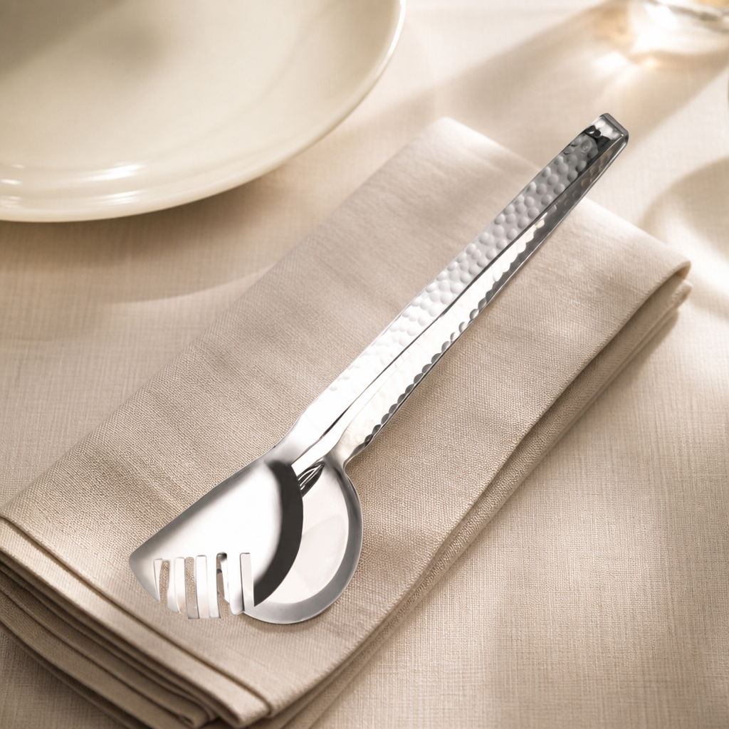10 Inch Commercial Stainless Steel Salad Tongs 6 Pack