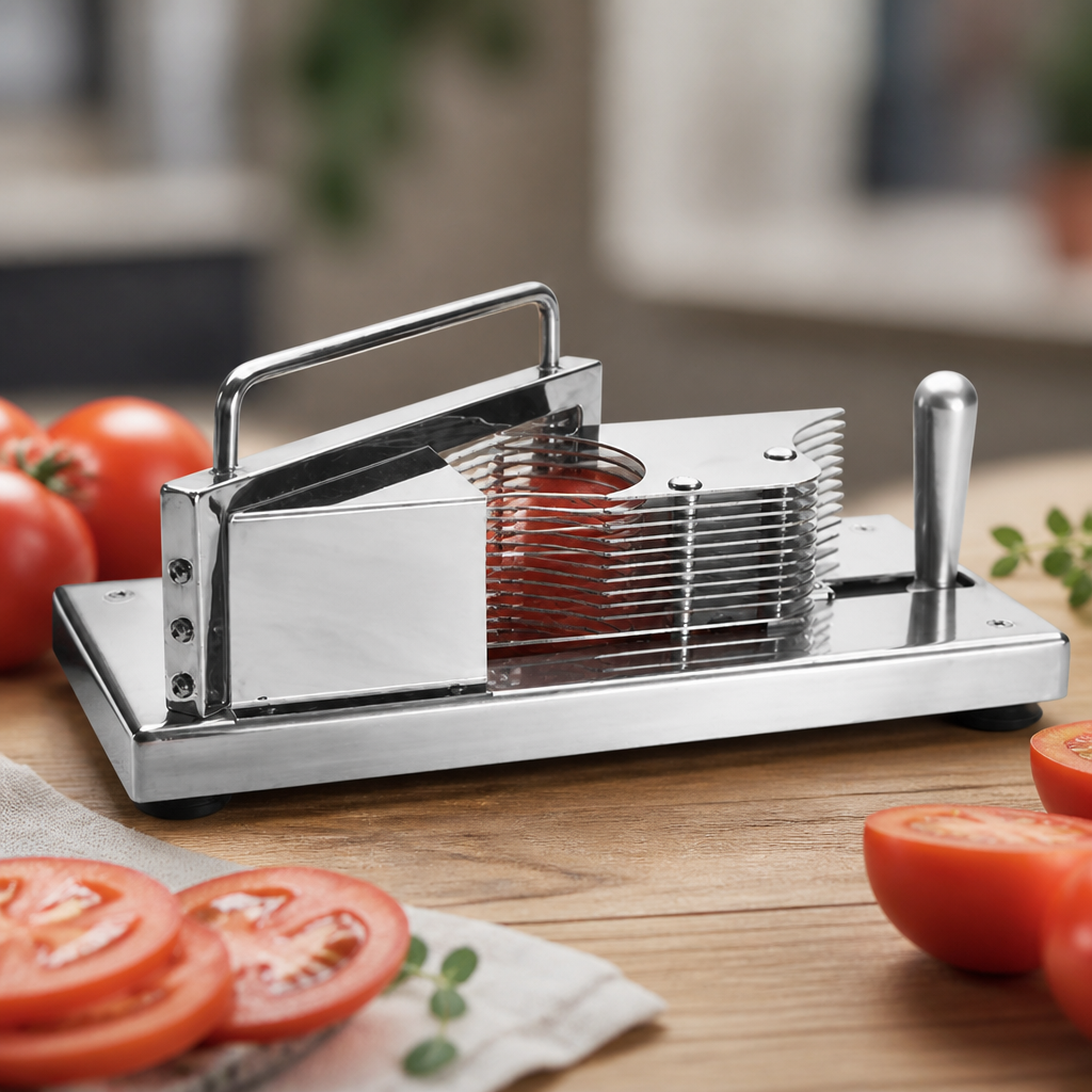 Commercial Stainless Steel Tomato Slicer with Strong Suction Feet