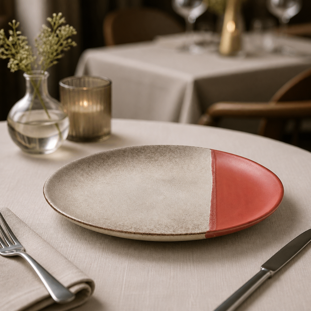 Commercial Spot On Coral Plates 290mm - 6 Pack
