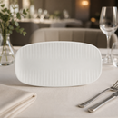Commercial Oblong Plates 298x152mm Grey 12 Pack Catering Supplies