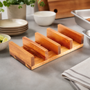 Commercial Acacia Wood Taco Stand 275mm for Serving Trays