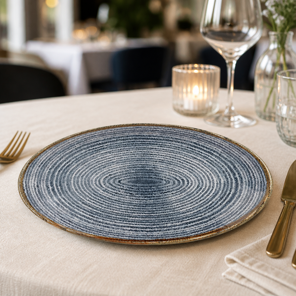Commercial Coupe Plates 317mm Slate Blue - 12 Pack