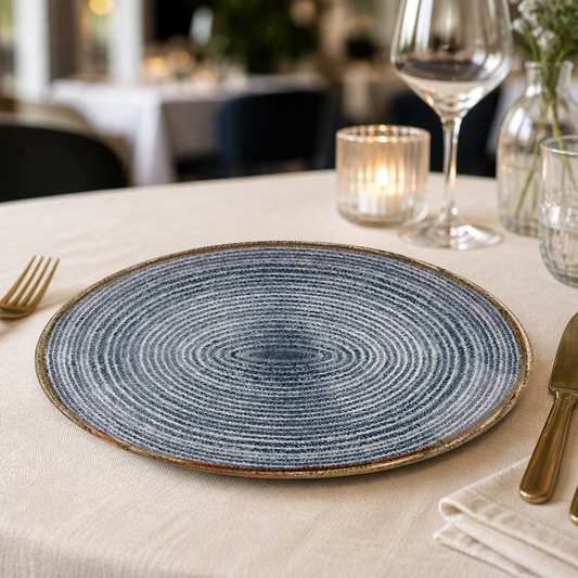 Commercial Coupe Plates 317mm Slate Blue - 12 Pack