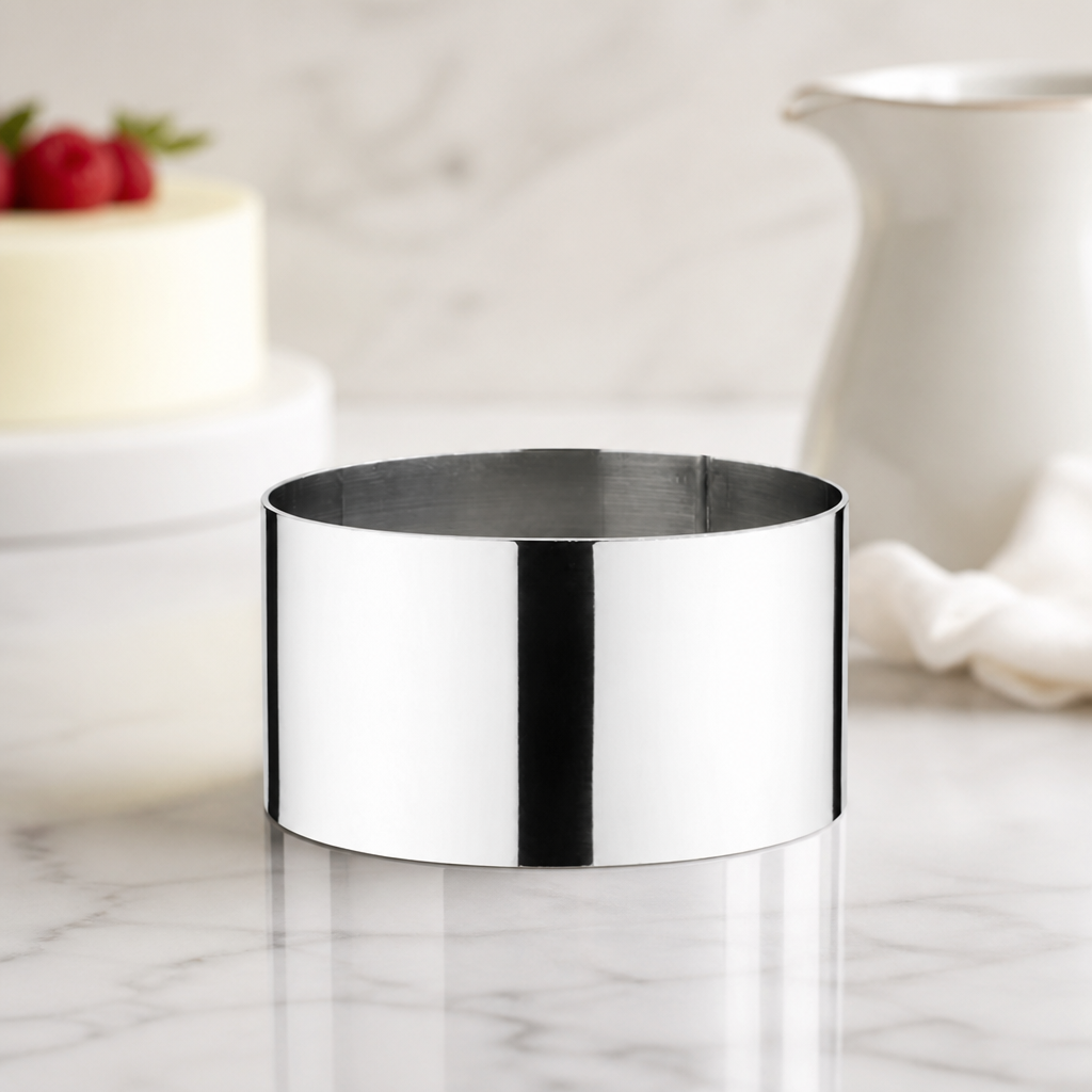 Commercial Stainless Steel Mousse Ring 35 x 70mm Plating Mould