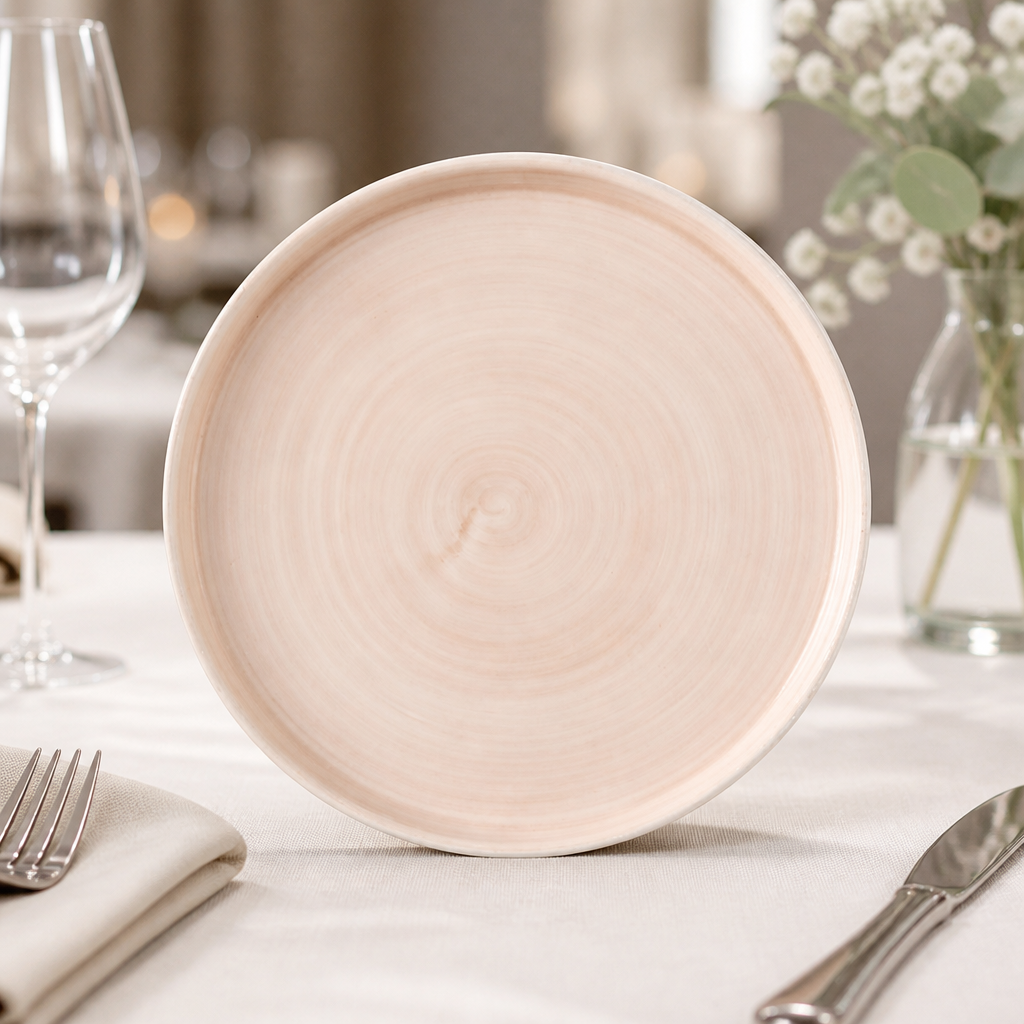 Commercial Walled Plates 210mm Pink 6 Pack