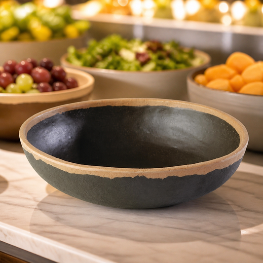 Commercial Low Bowl 165mm Brown for Catering and Events