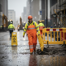 Premium High-Visibility Overtrousers for Women in Orange with Reflective Tapes and Adjustable Features for Enhanced Safety