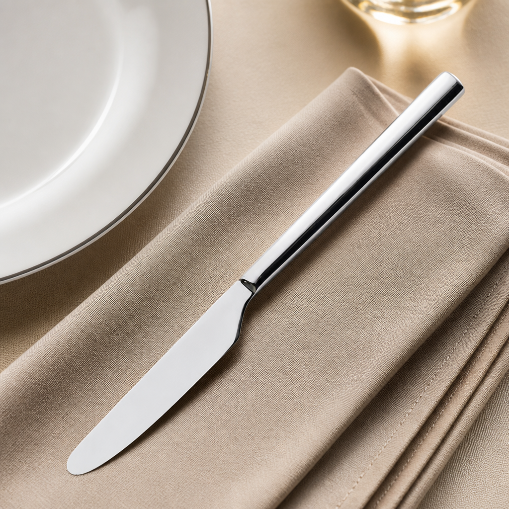Commercial stainless steel table knives - 12 pack