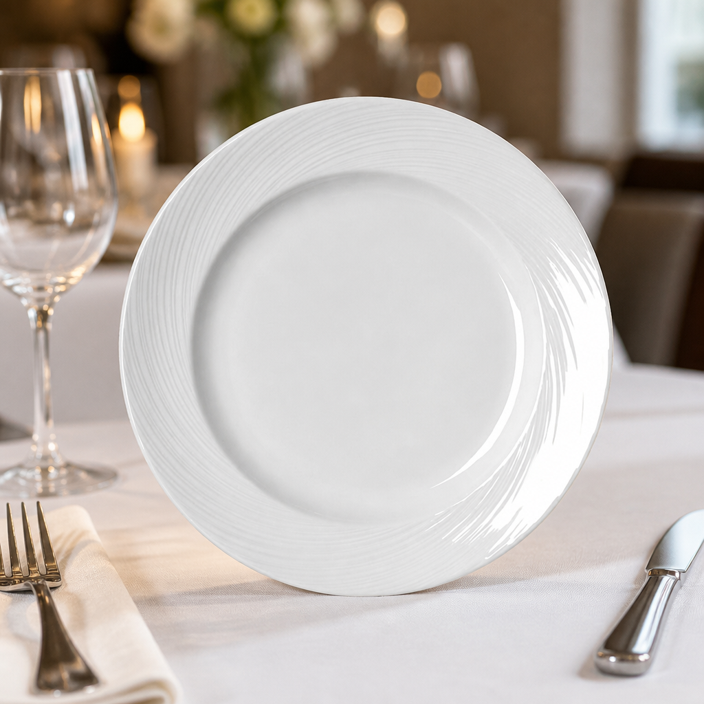 Commercial Porcelain Plates 280mm - 12 Pack