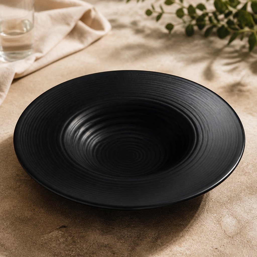 Commercial Vitrified Stoneware Deep Plates 293mm - 4 Pack