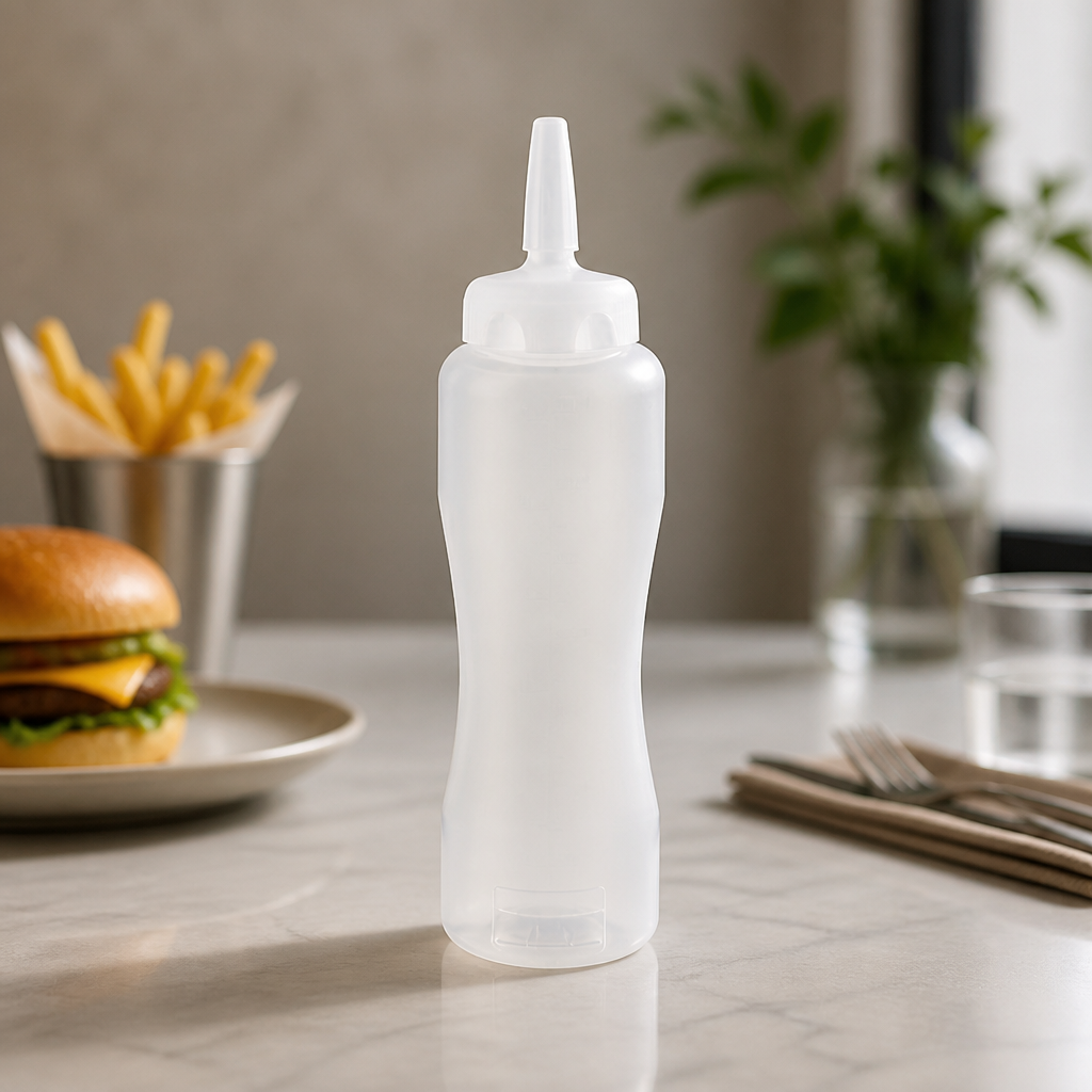 Clear Sauce Bottle 24oz