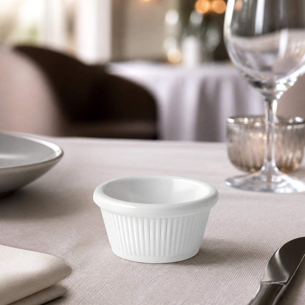 Commercial Fluted Ramekins 60ml Melamine 12 Pack