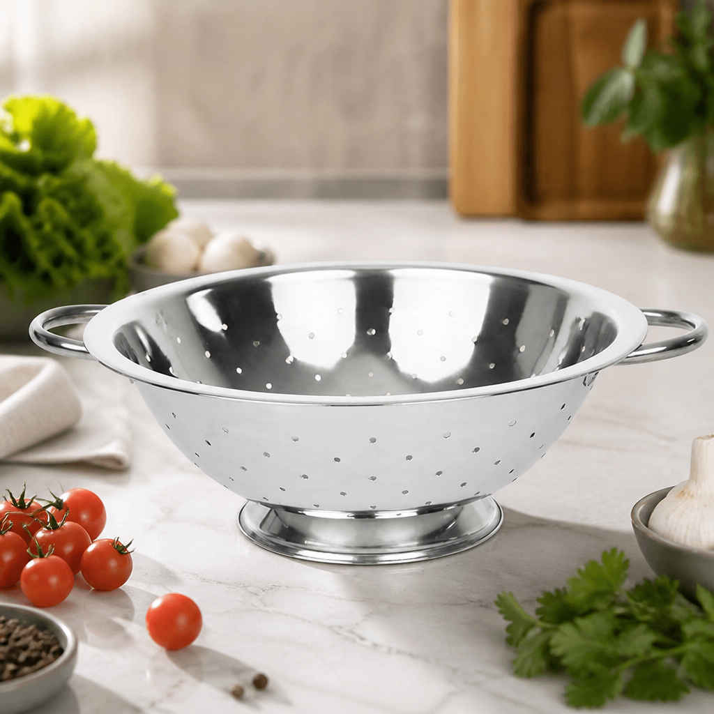 Commercial Stainless Steel Colander 11.5 Inch Heavy Duty