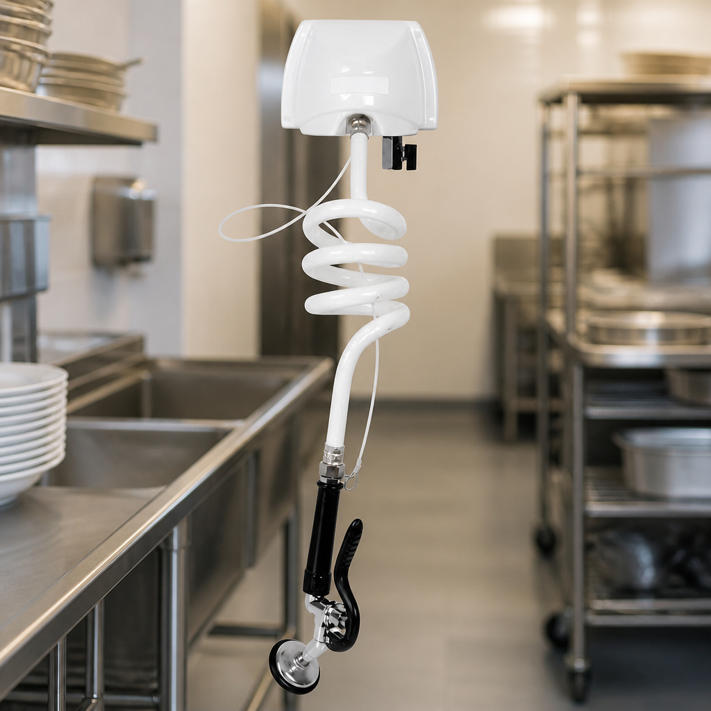 Heavy Duty Pre-Rinse Spray Tap with 800mm Hose for Commercial Kitchens