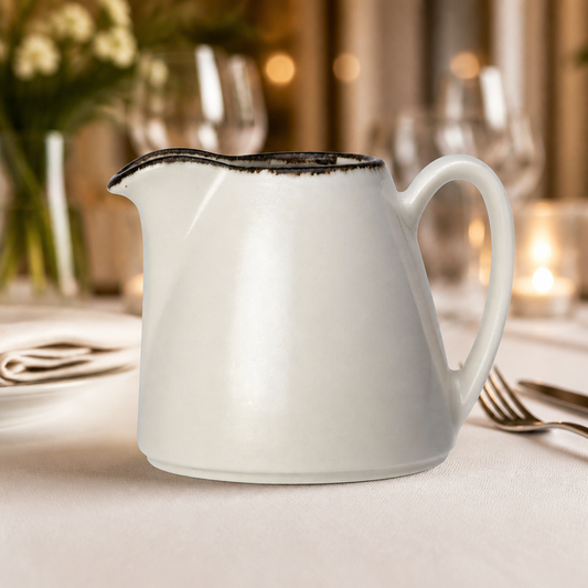 5oz Charcoal Dapple Jugs - Commercial Crockery 12 Pack