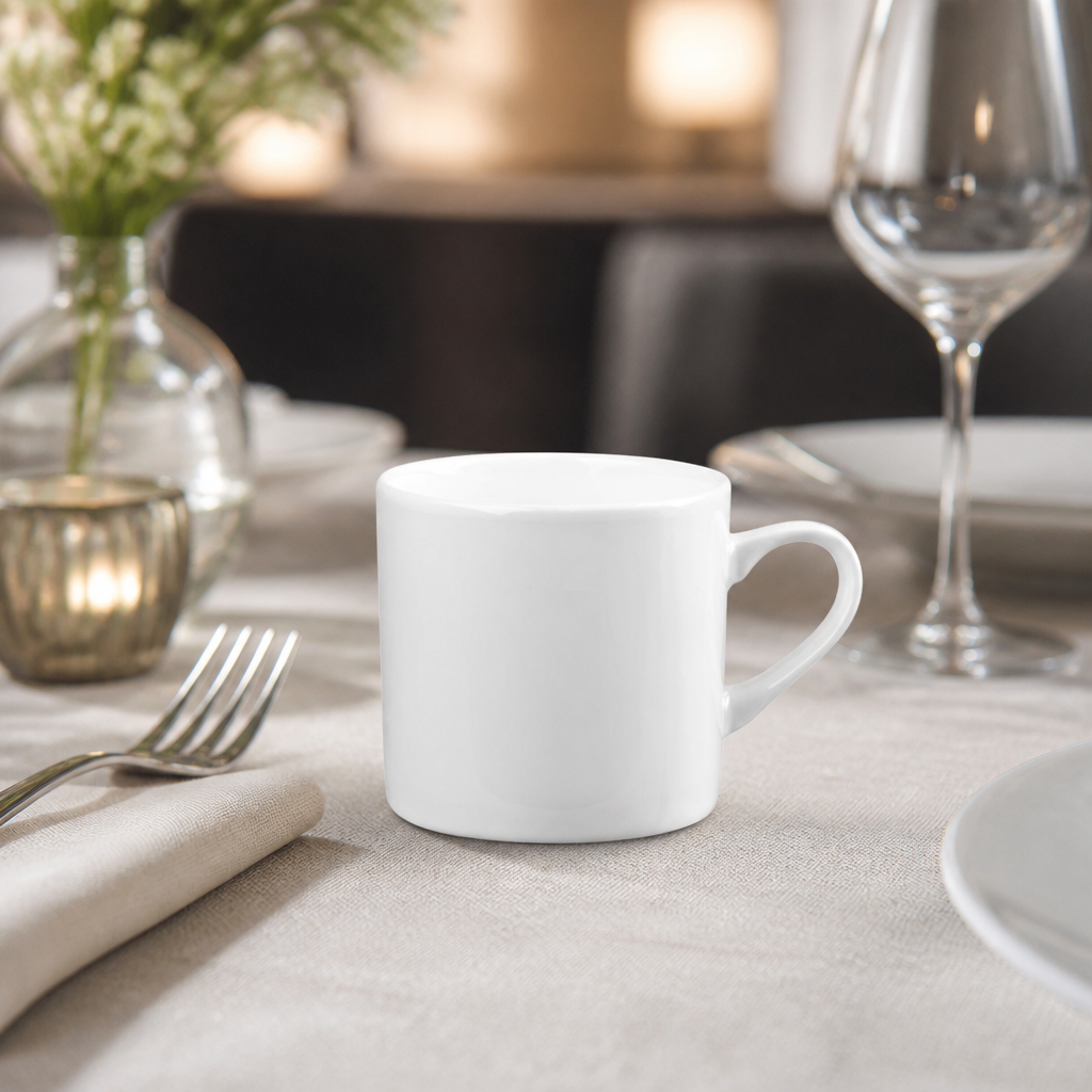 Commercial fine china coffee cups 125ml - 6 pack