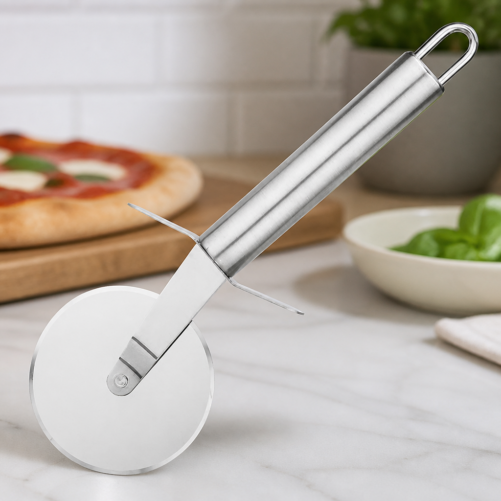Commercial Stainless Steel Pizza Cutter for Kitchens