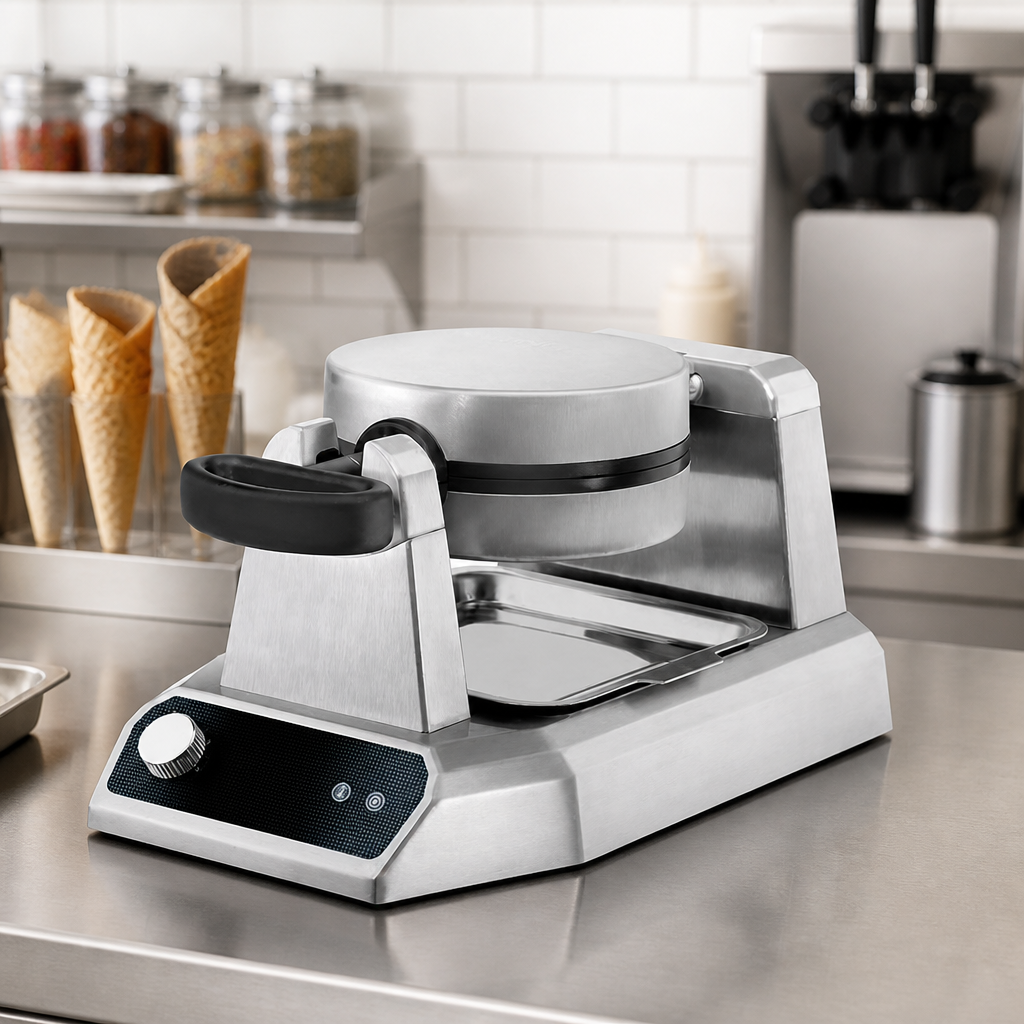 Commercial Waffle Cone Maker 53 Cones Per Hour 1.2kW