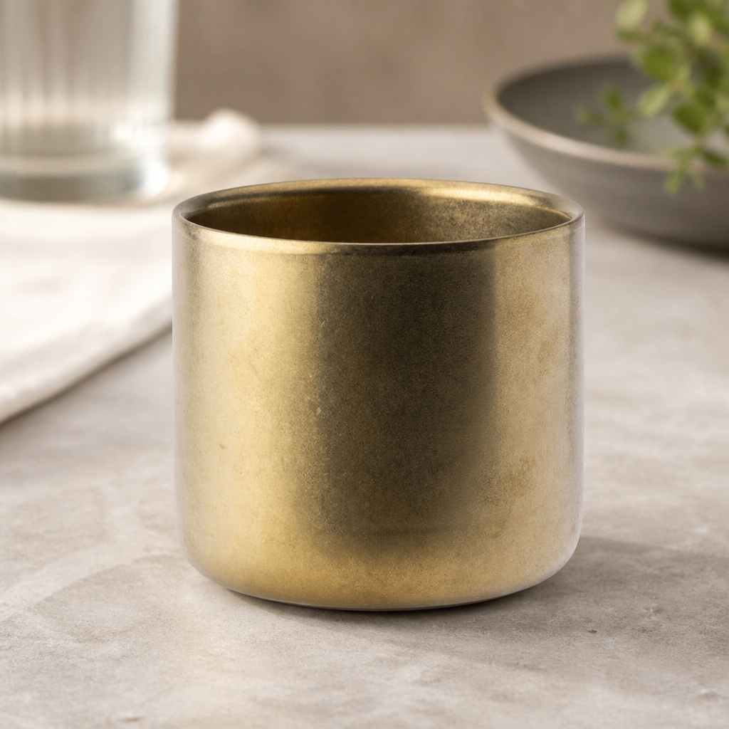 Commercial Double Wall Cups Gold 82mm Pack of Six