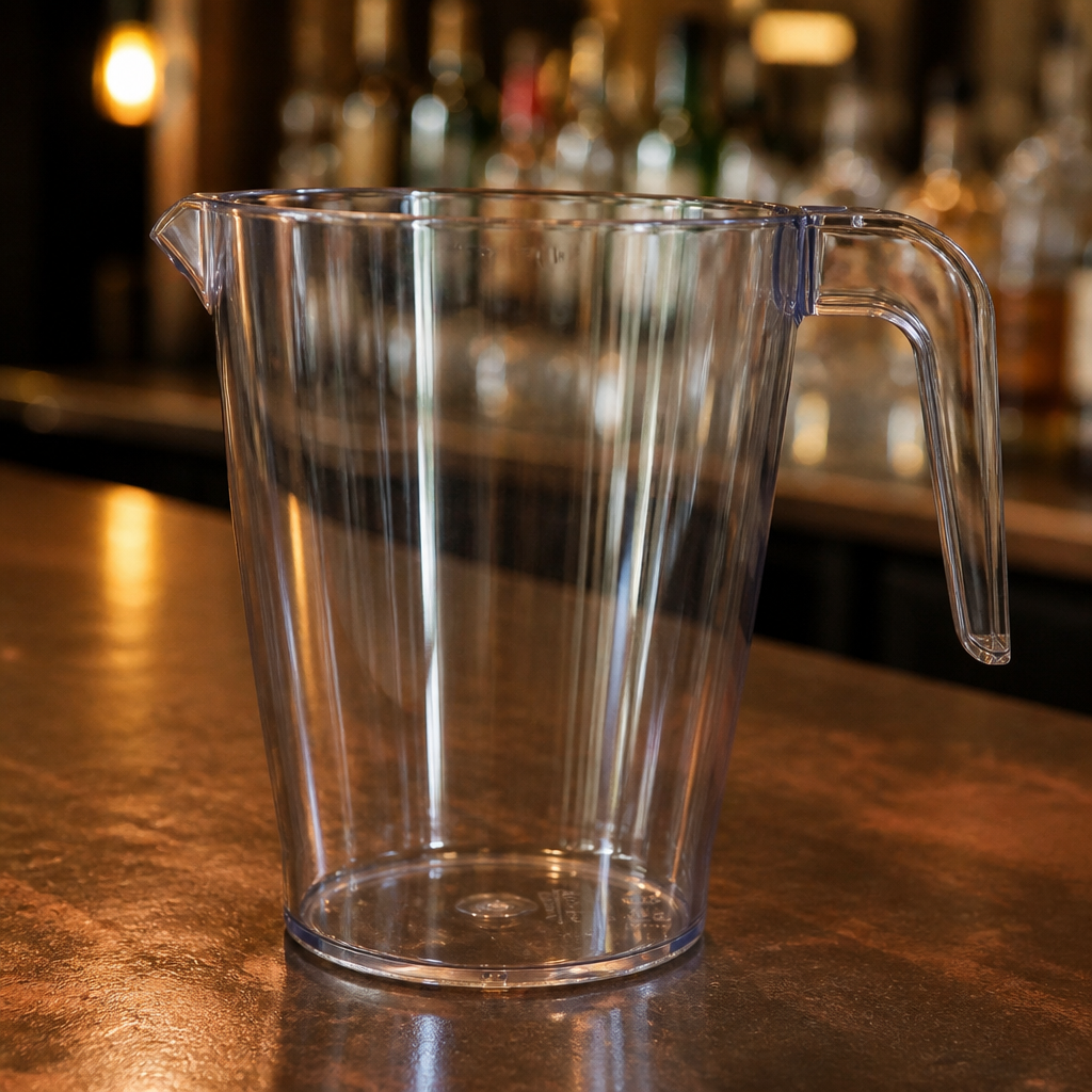 Clear 1L commercial polycarbonate stacking jug