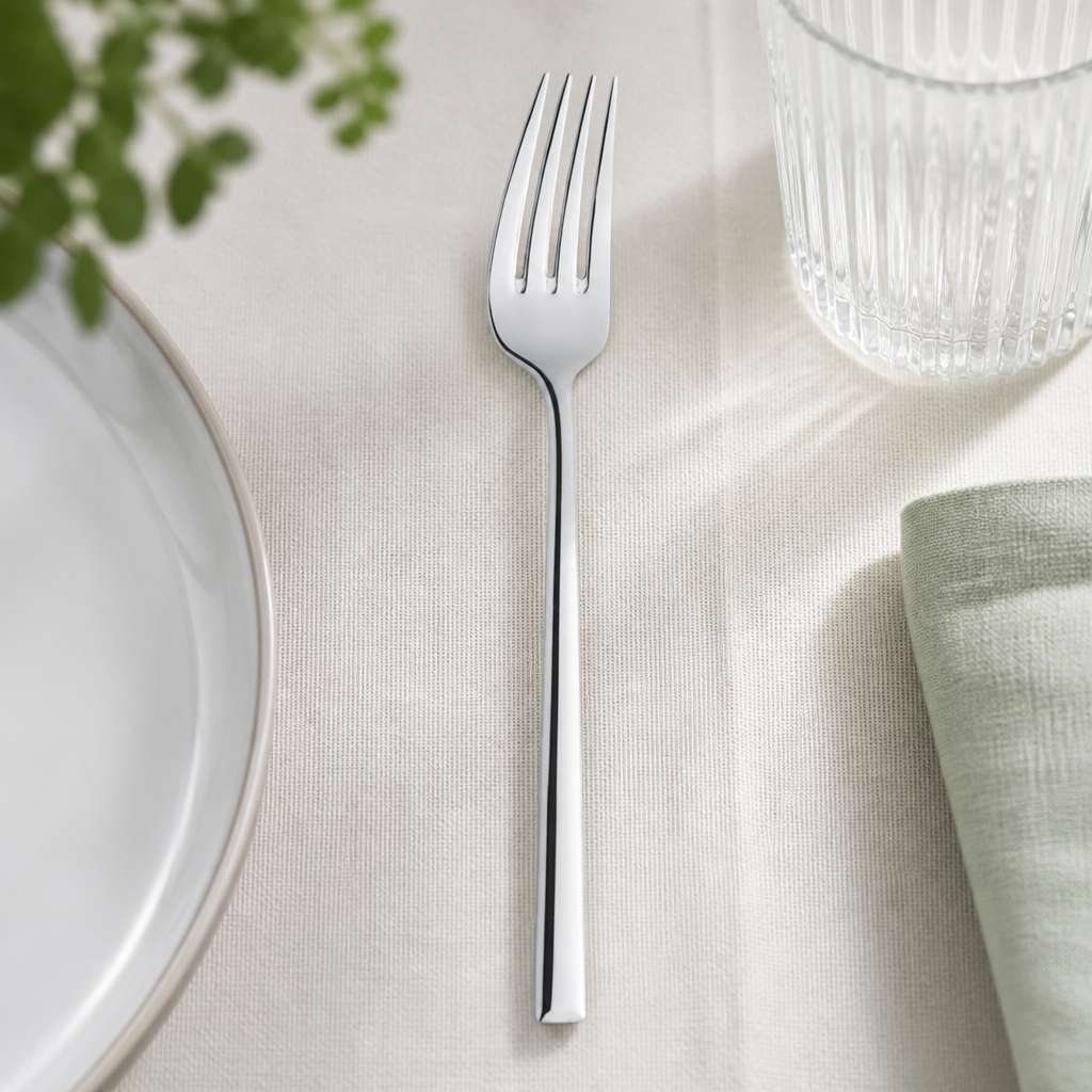 Metropole style stainless steel dessert forks 12 pack