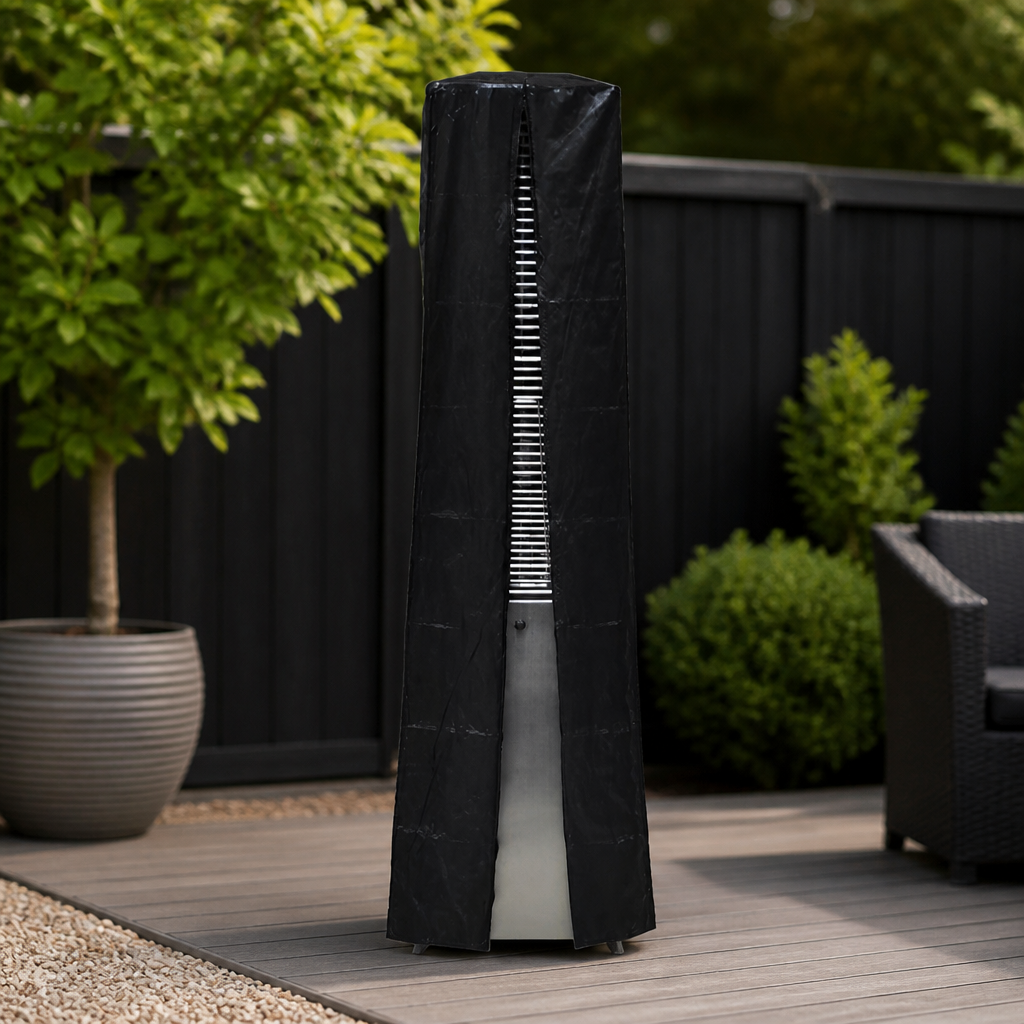 Weatherproof Patio Heater Cover 2100mm High Grey Polyester