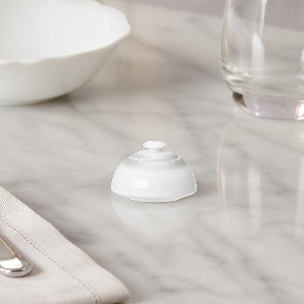 50mm Commercial Sugar Dish Covers - Frosted Edge 6 Pack