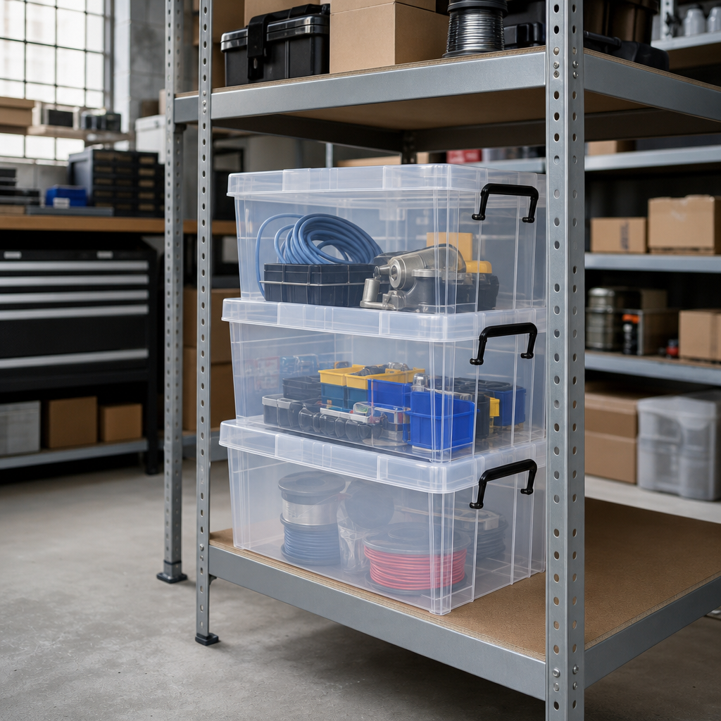 33.5L Clear Plastic Storage Boxes – Pack of 3