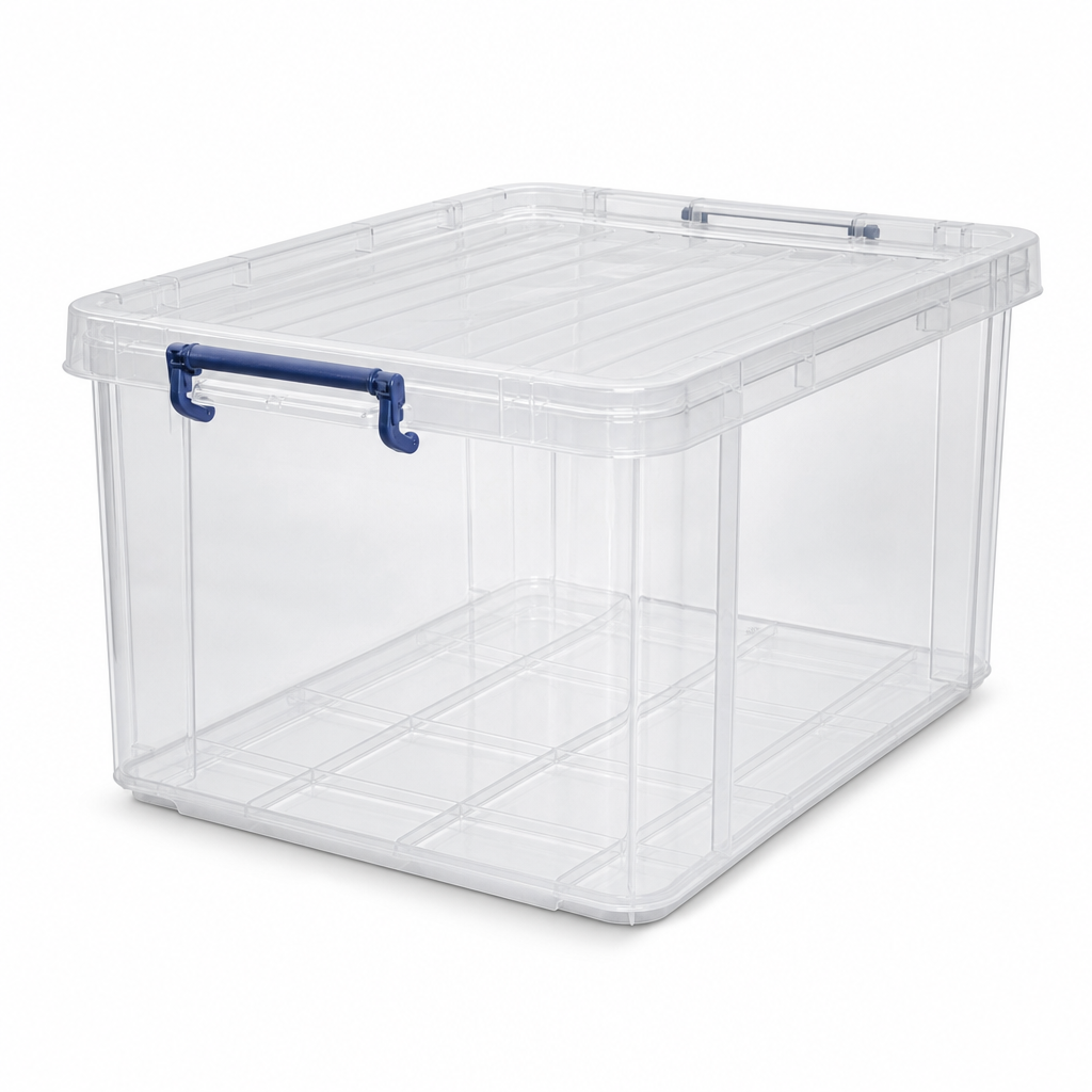 33 Litre Clear Plastic Storage Box with Lid
