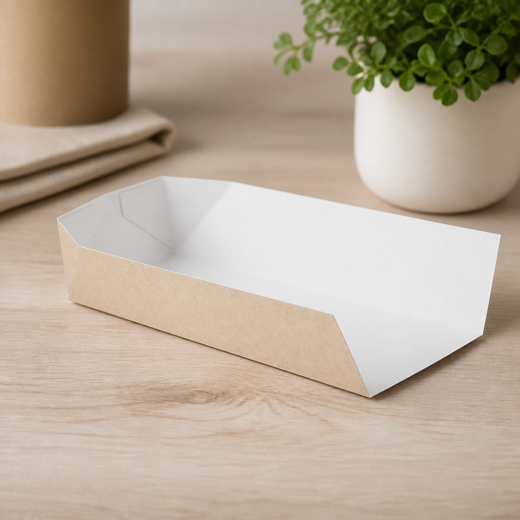 Compostable Open-Ended Food Trays 250mm 500 Pack Commercial Use