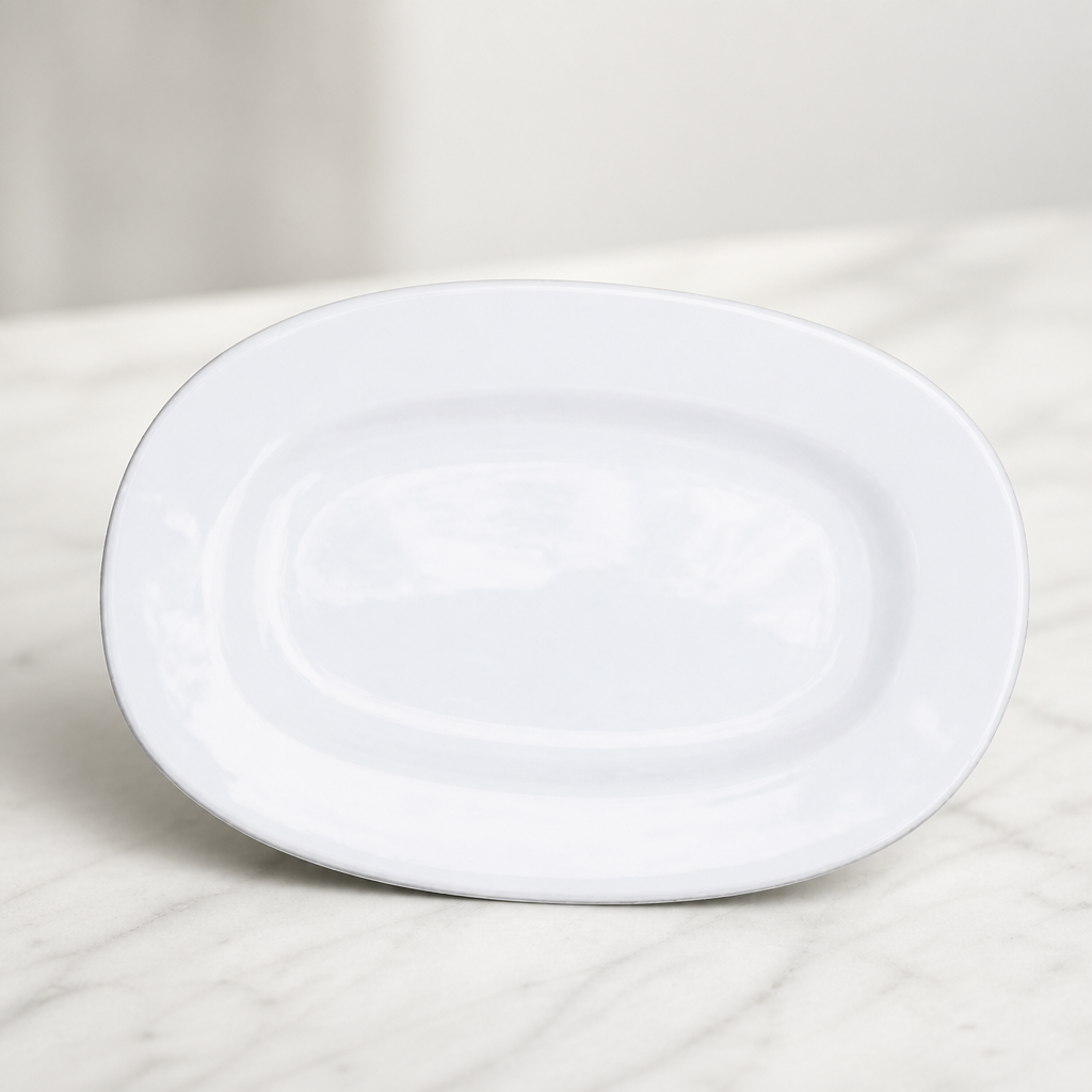 Commercial Oval Dishes 202mm Fine China 12 Pack
